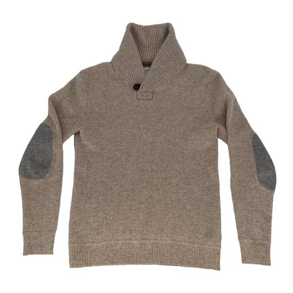 Tricot Knit Wear Men’s Beige & Grey Sweat Small 100% Lambs Wool grandpa - Picture 1 of 13